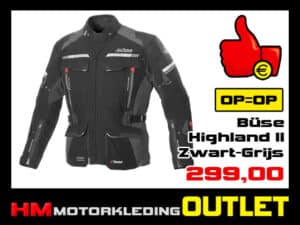 Textiel motorjas Buse Highland II All-Season - Zwart-Grijs