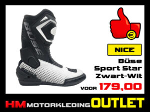 Motorlaars Buse Sport Star - Zwart-Wit