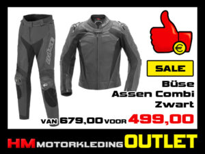 Leren motorpak Buse Assen Combi Zwart - LADY