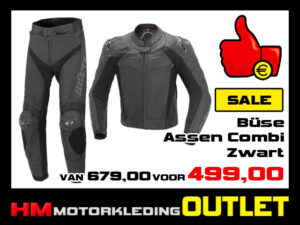 Leren motorpak Buse Assen Combi Zwart - MEN