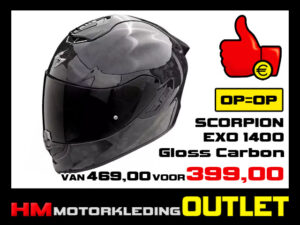 Motorhelm Scorpion EXO 1400 EVO AIR II Onyx - Gloss Carbon