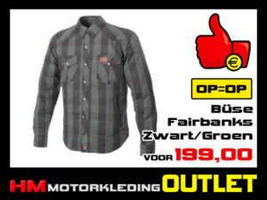 Textiel motorblouse Buse Fairbanks  - Zwart-Groen - MEN