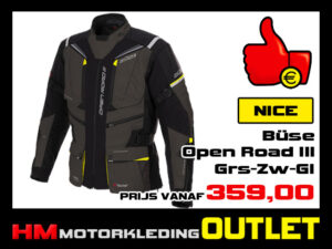 Textiel motorjas Buse Open Road III All-Season - Grijs-Zwart-Geel