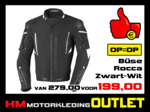 Textiel motorjas Buse Rocca All-Season - Zwart-Wit